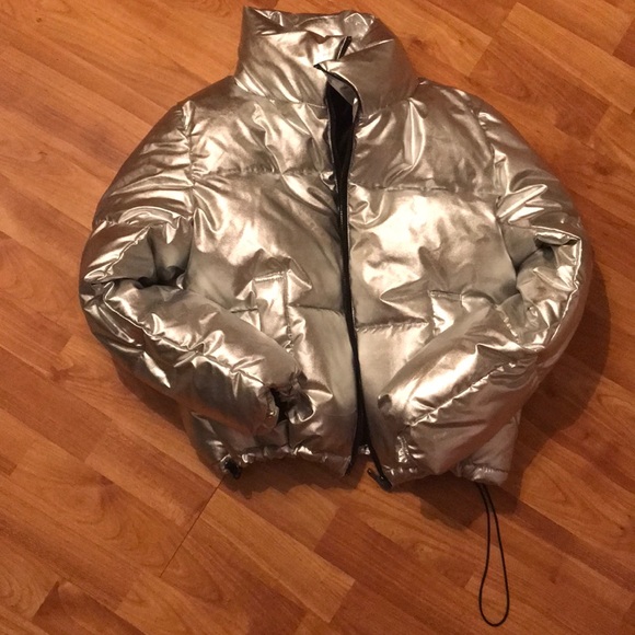 h&m metallic jacket